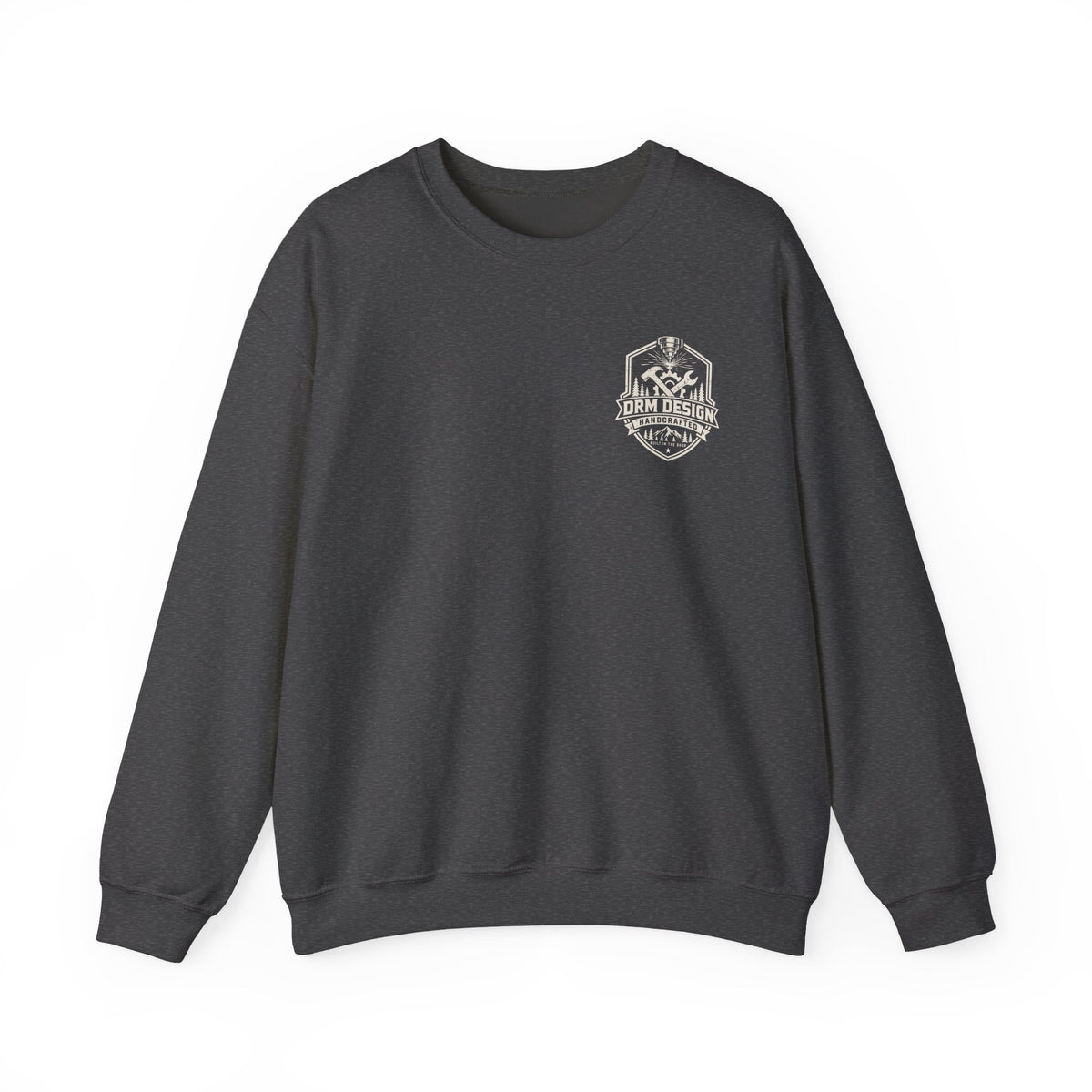 Workshop Crest Left-Chest Crewneck - Black